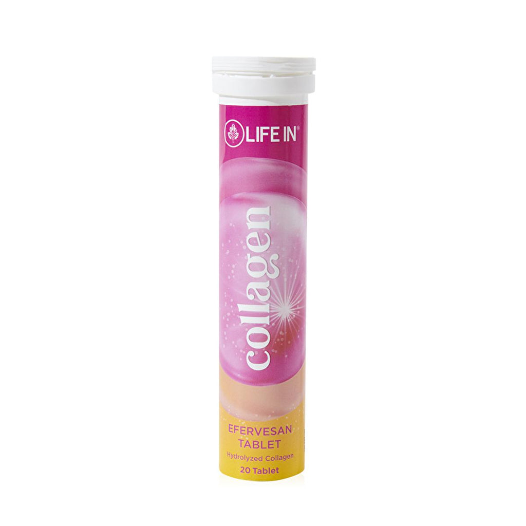 Life In Kolajen Effervescent Tablets Dietary Supplement for Skin and Joint Health - 20 Tablets