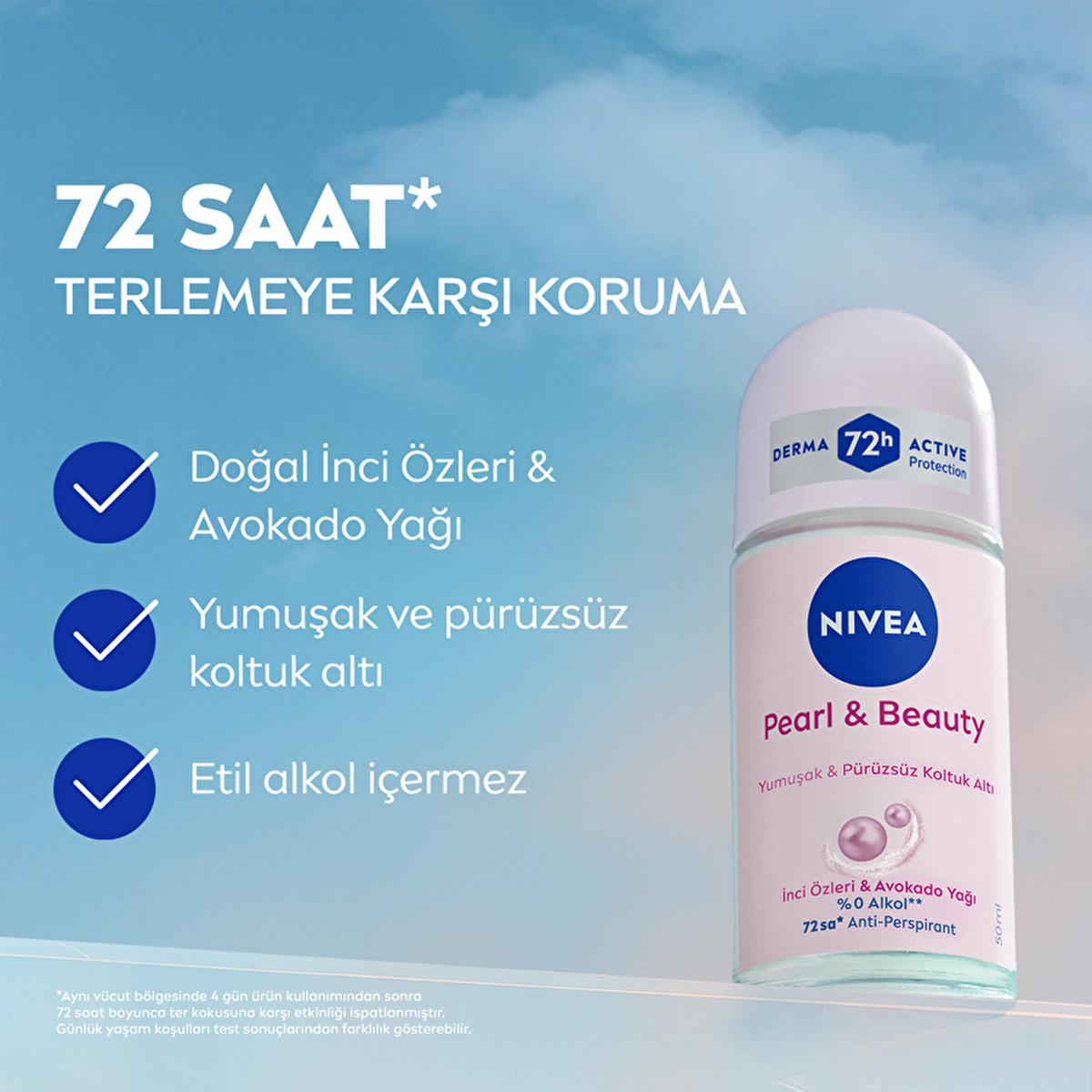 Nivea Women's Roll-on Deodorant Pearl & Beauty - Long Lasting Anti-Perspirant Protection