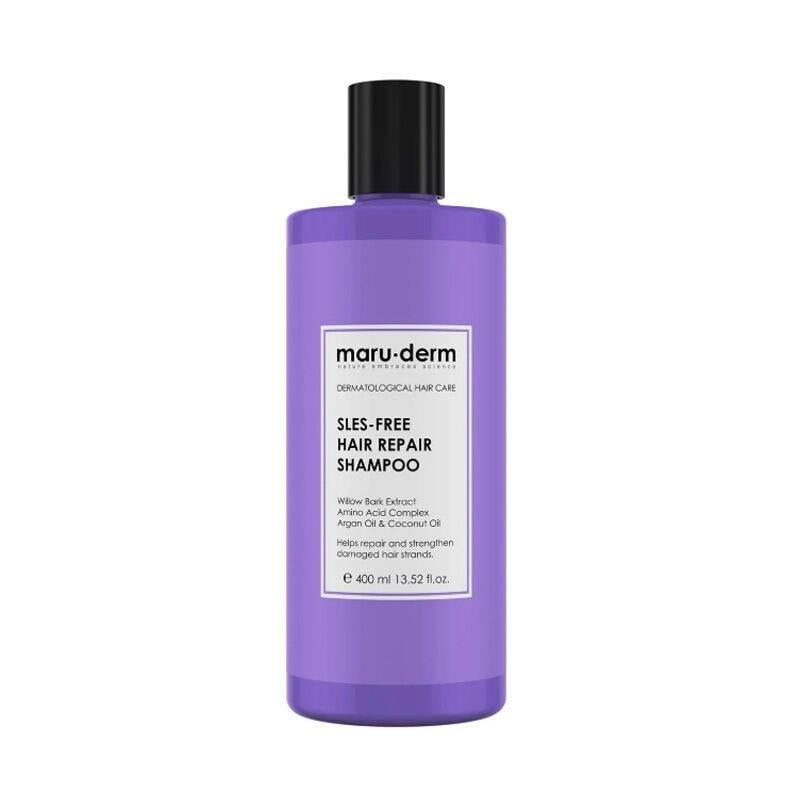 Maruderm Sulfate-Free Hair Repair Shampoo: Strengthens Damaged Hair, Adds Shine & Volume - Argan & Amino Acid Complex