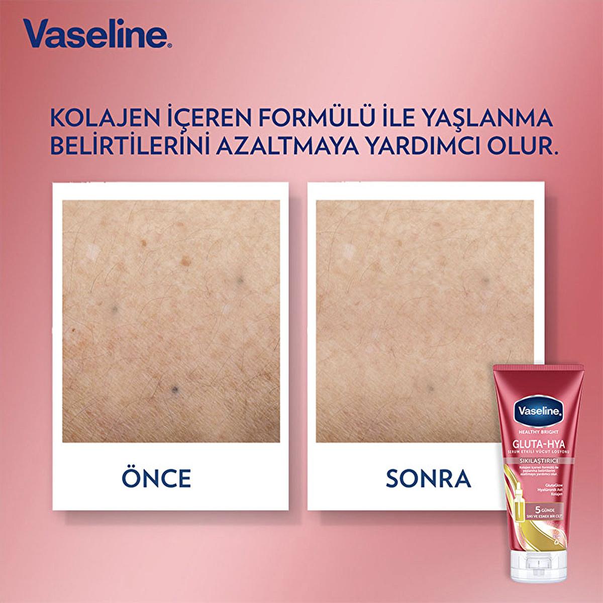 Vaseline Gluta-Hya Firming Body Lotion: Hyaluronic Acid & Collagen for Radiant, Firmer Skin - Intense Hydration, Anti-Aging, Non-Greasy Formula