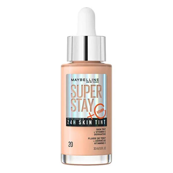 Maybelline Super Stay Glow Tint Serum Foundation - Long-Lasting, Hydrating, Vitamin C - Natural Coverage for Up to 24 Hours
