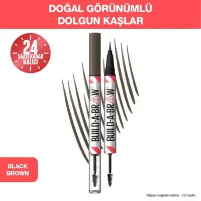 Maybelline 2-in-1 Black Brown Eyebrow Pen & Setting Gel: Define, Shape & Hold All Day. Long-Lasting Brow Definer & Shaper