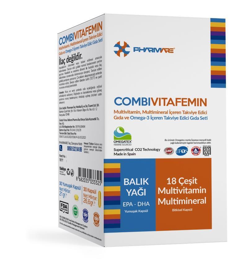 CombiVitafemin Multivitamin for Women - 30 Capsules | Dietary Supplement for Women's Health & Wellness