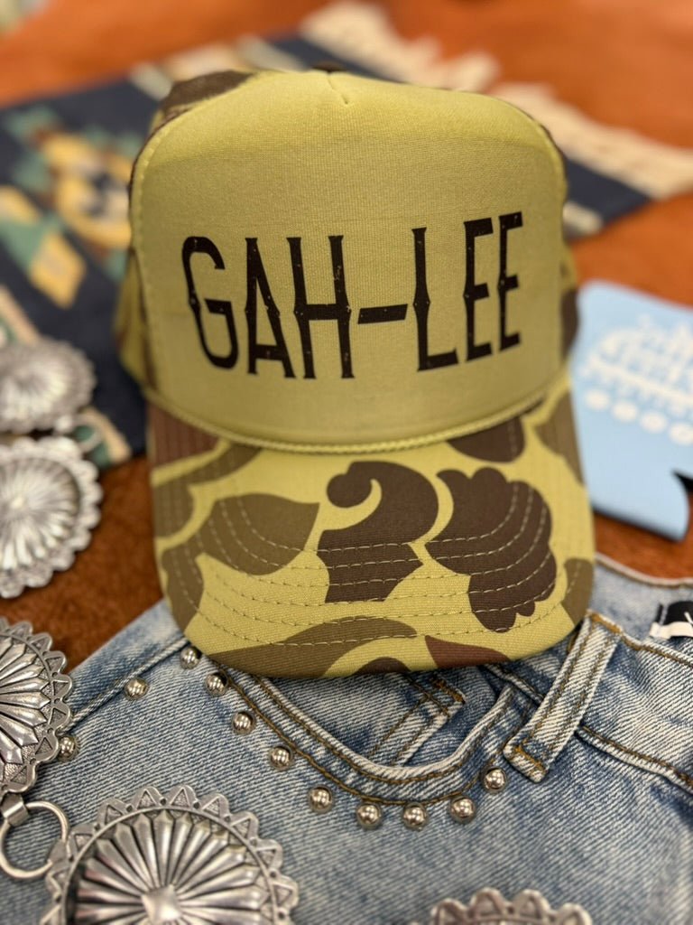 Wild Junkie GAH-LEE Camo Trucker Hat — main product shot