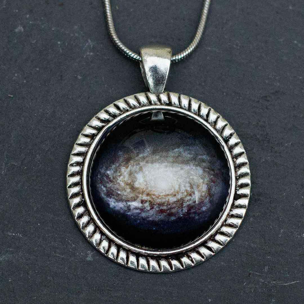 Princess Awesome & Boy Wonder Spiral Galaxy Necklace — construction detail