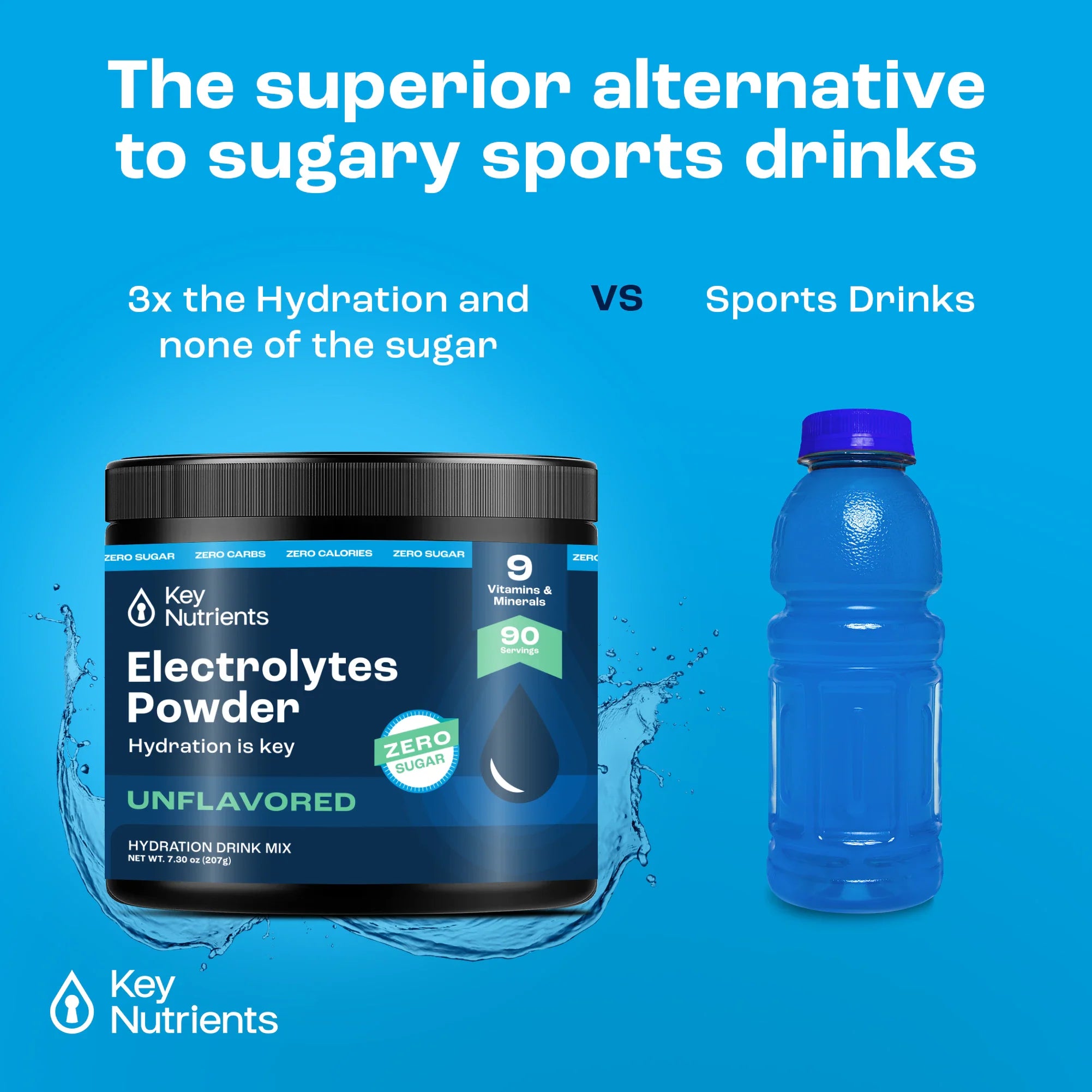 Key Nutrients Electrolyte Recovery Plus Powder (Sugar-Free) — feature highlight