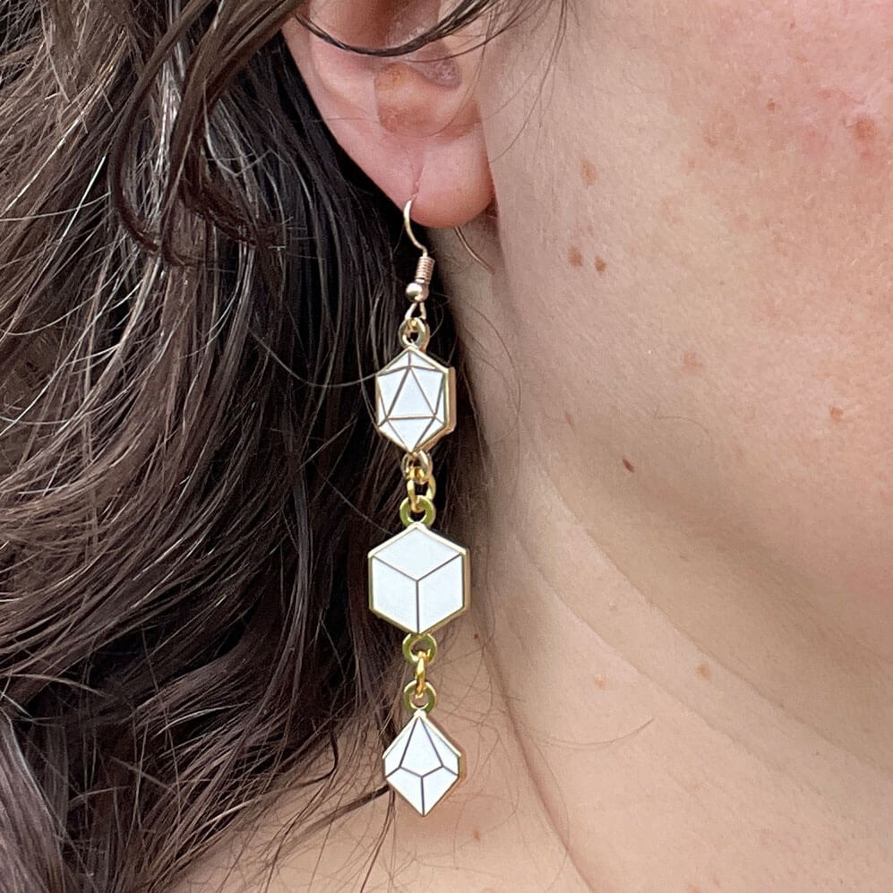 Princess Awesome & Boy Wonder Gaming Dice Earrings — main product shot