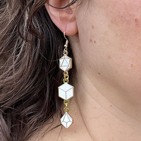 Princess Awesome & Boy Wonder Gaming Dice Earrings