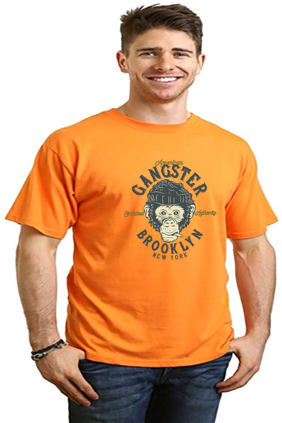 Spun Bamboo Gangster Brooklyn Men's Bamboo Viscose/Organic Cotton Short Sleeve Graphic T-Shirt — packaging