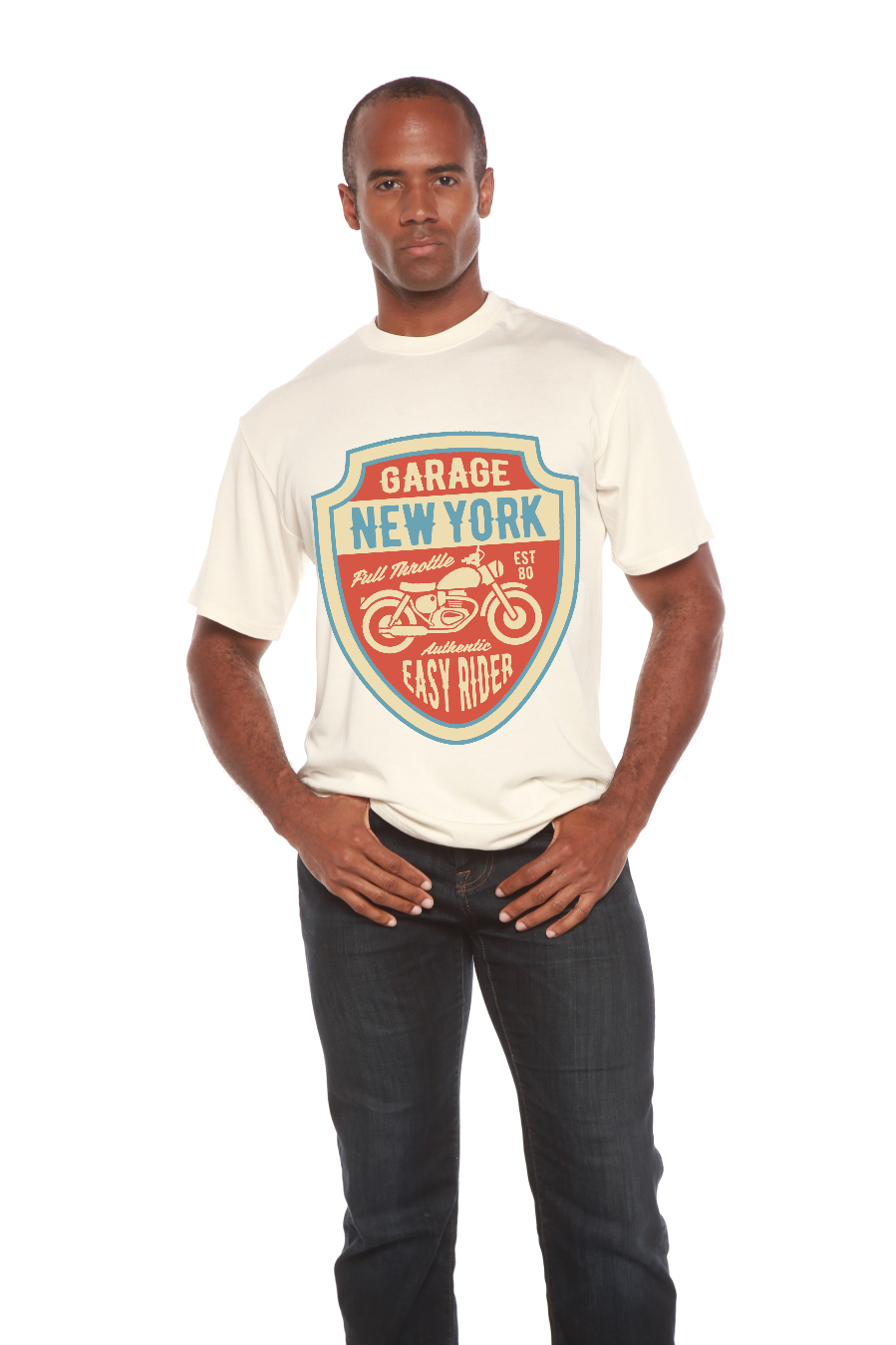 Spun Bamboo Garage New York Men's Bamboo Viscose/Organic Cotton Short Sleeve Graphic T-Shirt — packaging