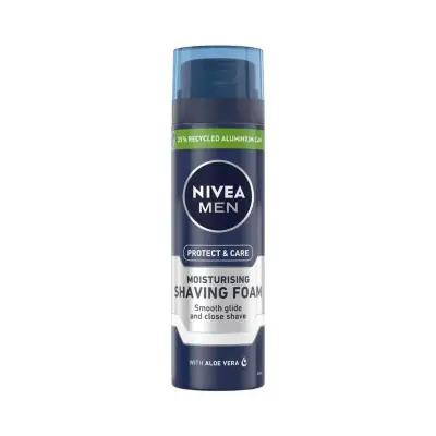 Nivea Men Protect & Care: Soothing Aloe Vera Shaving Cream for Sensitive Skin - Moisturizing, Irritation-Free Shave - 6.76 fl oz