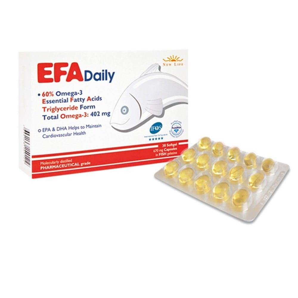 New Life Omega-3 Dietary Supplement - 670mg Fish Gelatin Capsules, Gluten-Free, IFOS Certified