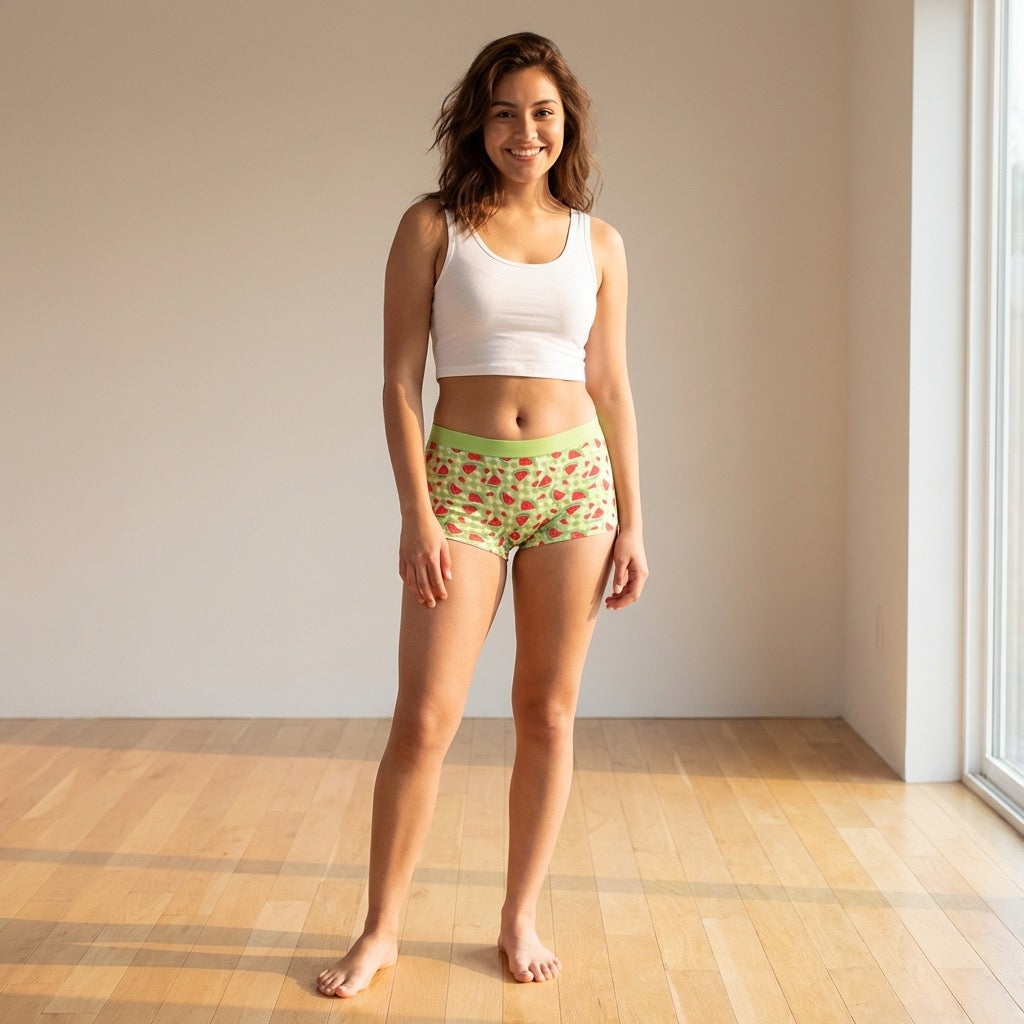 Love Libby Panties Watermelon Modal Shortie — construction detail