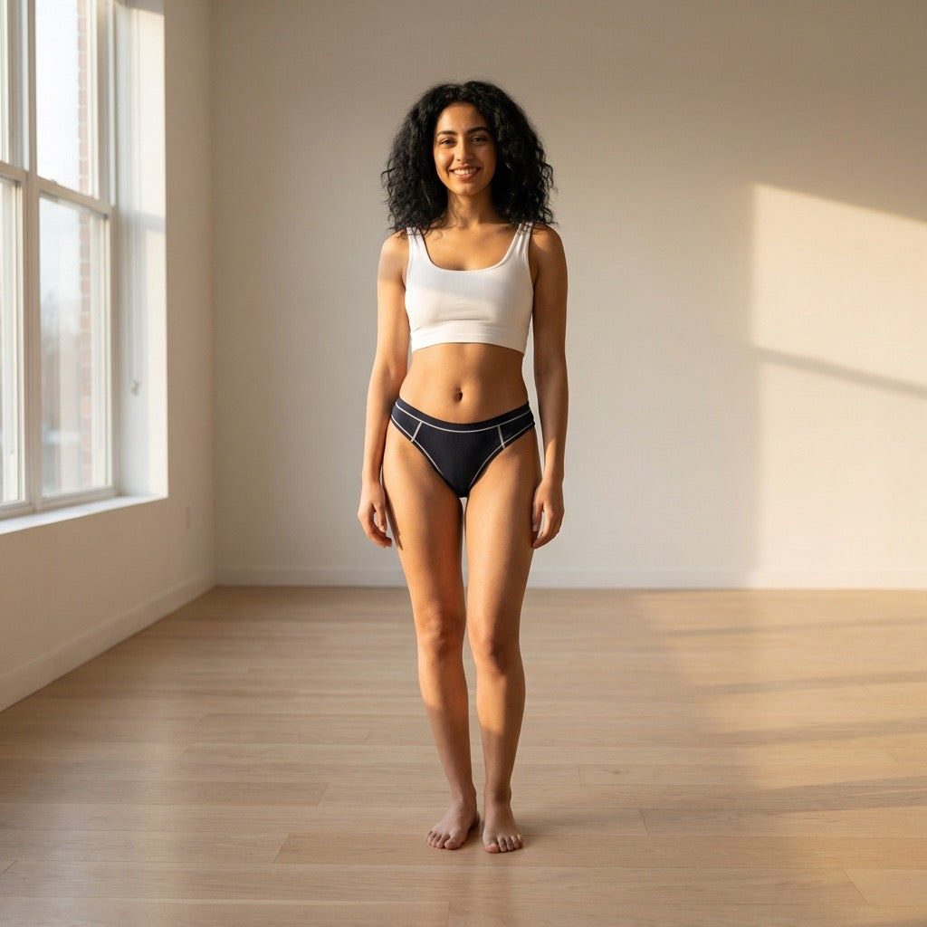 Love Libby Panties Modal Thong with Contrast Stitch, XS-2X — fabric or material detail