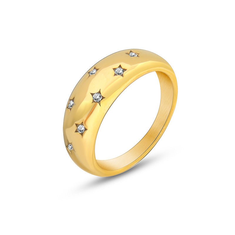 Mariam's Collection Geometric Brilliance Ring Minimalist High-Shine Bands for Stacking & Styling… — detail shot 8