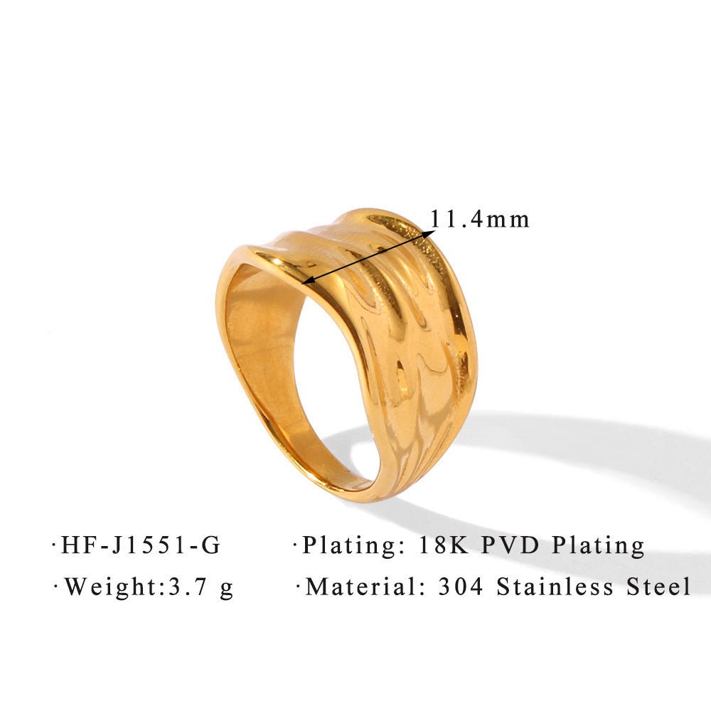 Mariam's Collection Geometric Brilliance Ring Minimalist High-Shine Bands for Stacking & Styling… — fabric or material detail