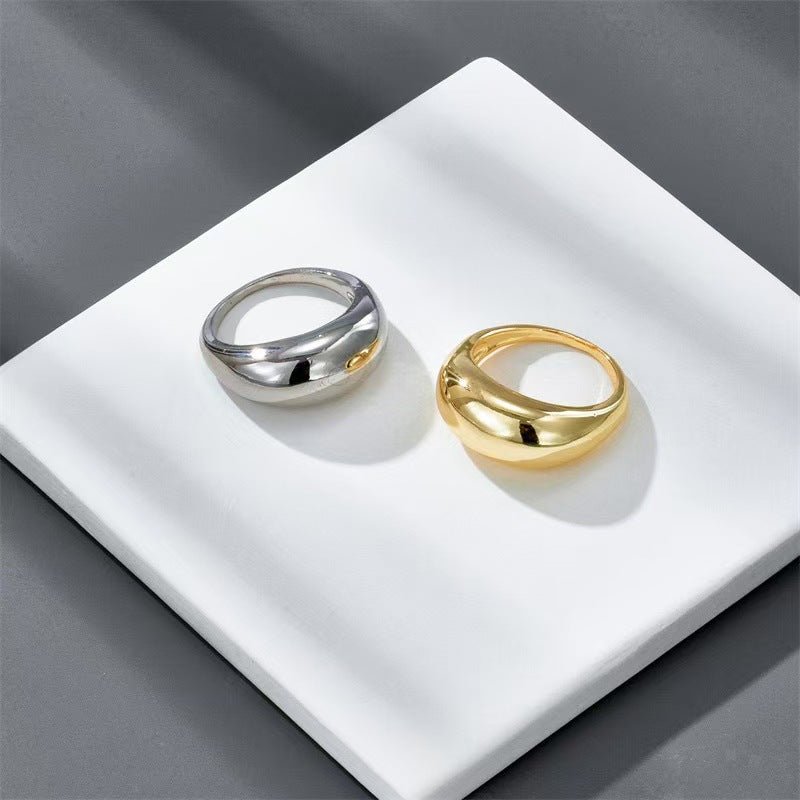 Mariam's Collection Geometric Brilliance Ring Minimalist High-Shine Bands for Stacking & Styling… — Mariam's Collection branding close-up