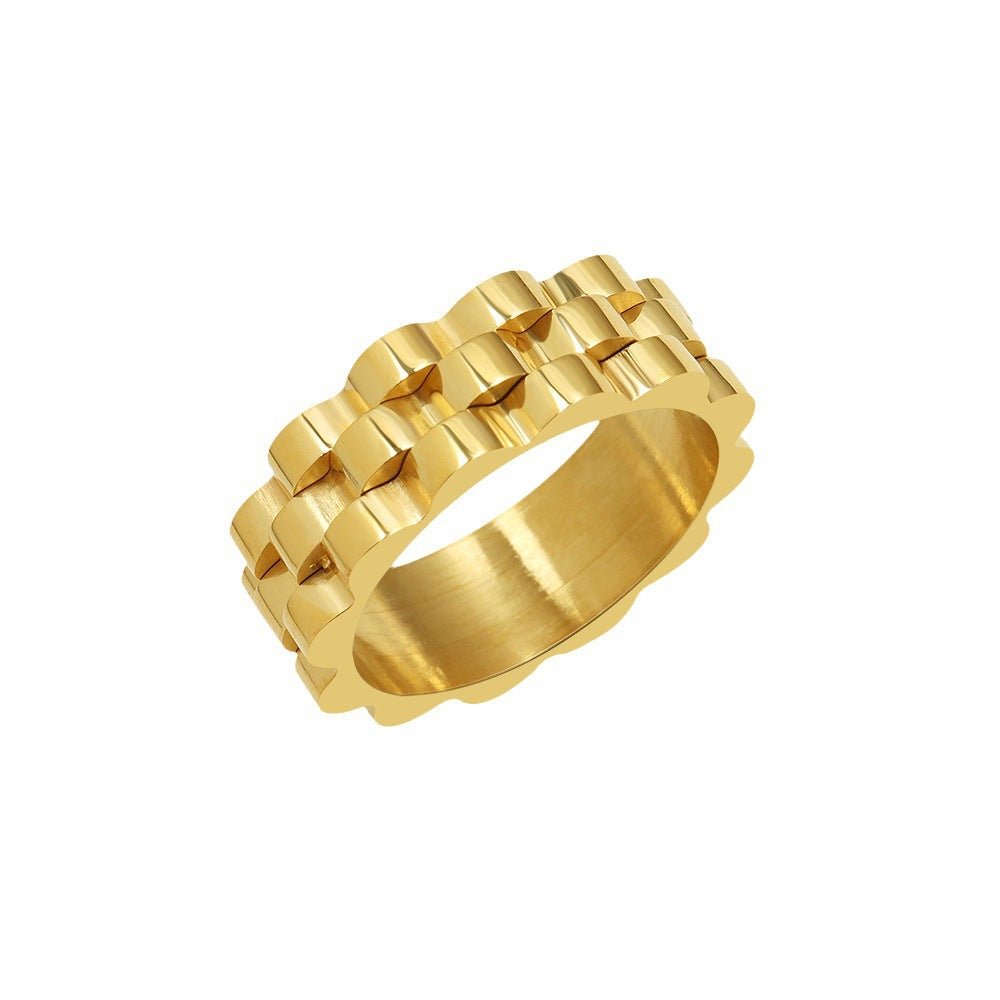 Mariam's Collection Geometric Brilliance Ring Minimalist High-Shine Bands for Stacking & Styling… — detail shot 9