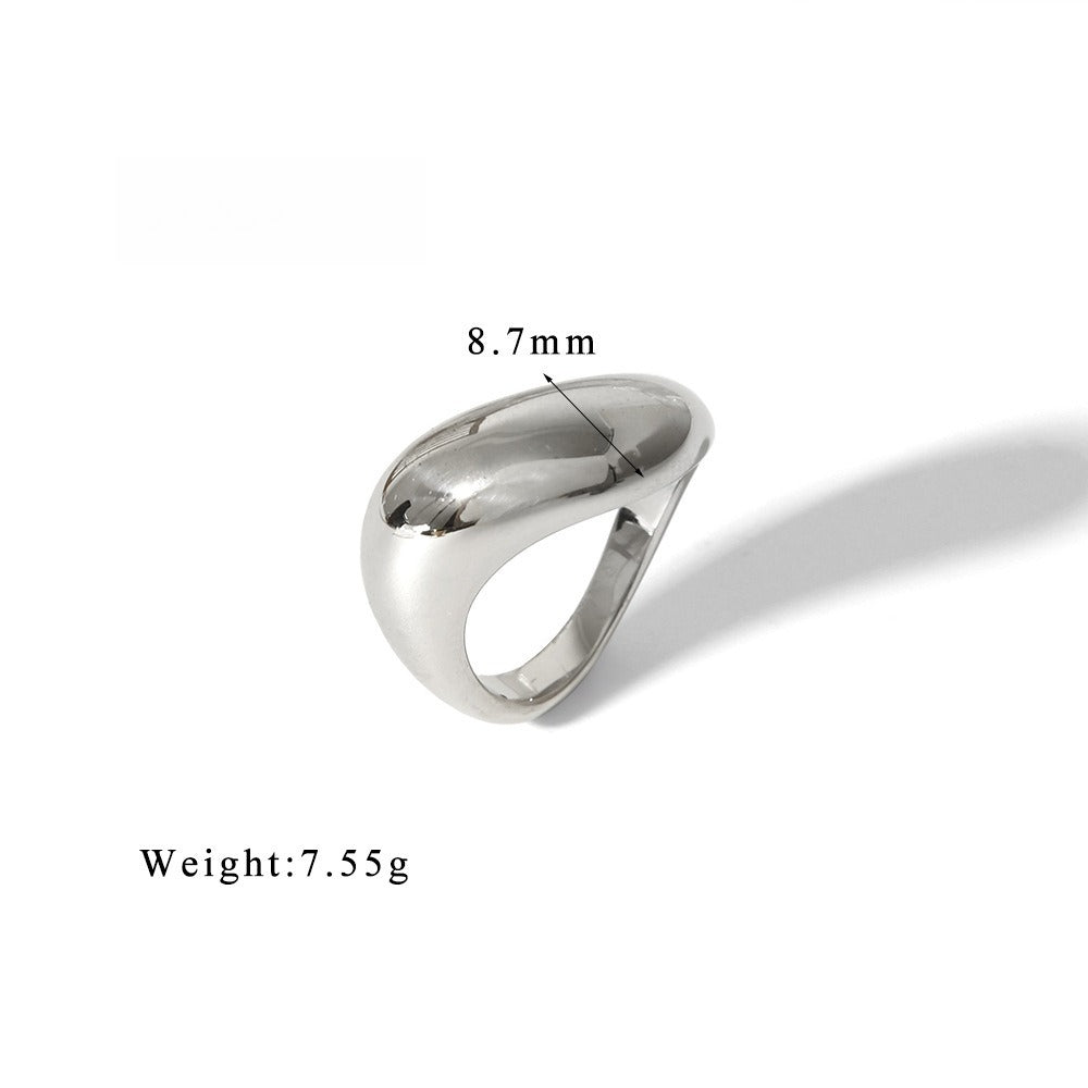 Mariam's Collection Geometric Brilliance Ring Minimalist High-Shine Bands for Stacking & Styling… — comparison shot
