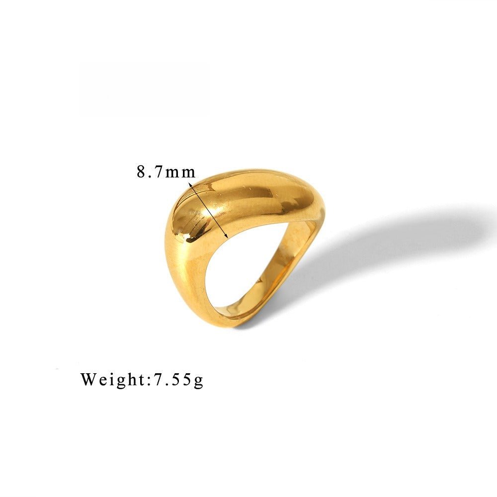 Mariam's Collection Geometric Brilliance Ring Minimalist High-Shine Bands for Stacking & Styling… — detail shot 10