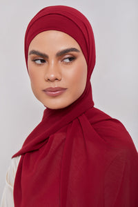 Georgette Crepe Hijab - Saffron Veiled Collection 