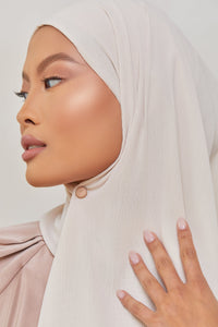 Georgette Crepe Hijab - Vanilla Veiled Collection 