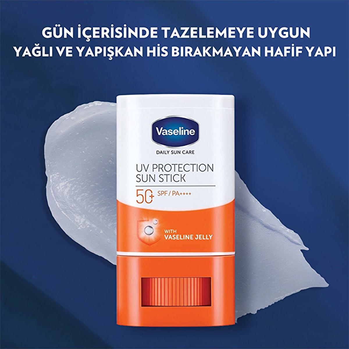 Vaseline SPF 50+ Sunscreen Stick: Daily UVA/UVB Protection, Clear & Non-Greasy, Watermelon Scented - Face & Body Sun Protection