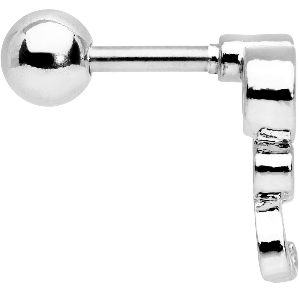 BodyCandy Aqua CZ Gem Sassy Swirl Cartilage Tragus Earring — lifestyle context