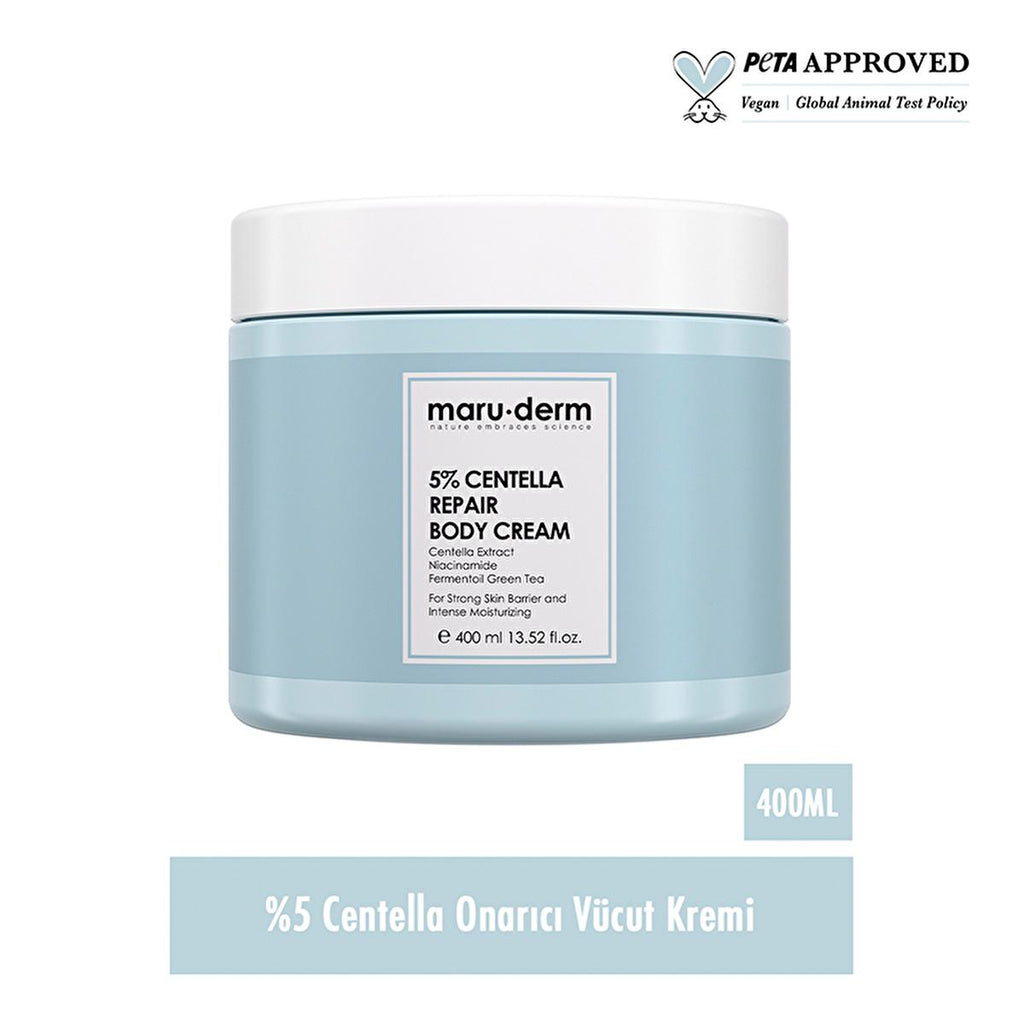 Maruderm Centella Body Moisturizer Cream for Sensitive Skin - 13.53 fl oz, Natural Ingredients, Soothing & Hydrating