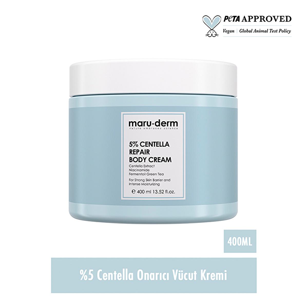 Maruderm Centella Body Moisturizer Cream for Sensitive Skin - 13.53 fl oz, Natural Ingredients, Soothing & Hydrating