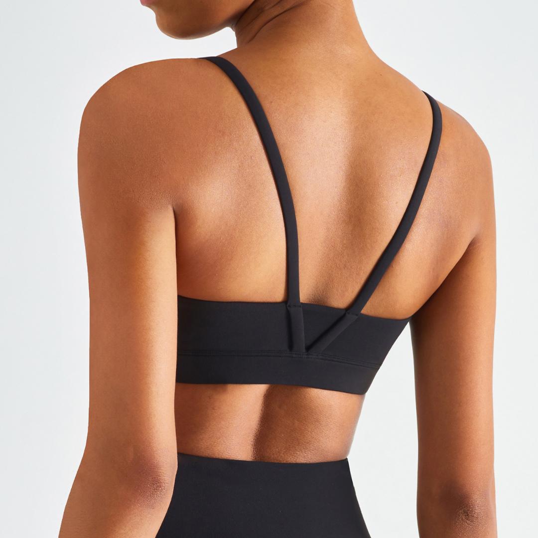 BLACKOUT BARBELL Echo Bra (Black) — main product shot