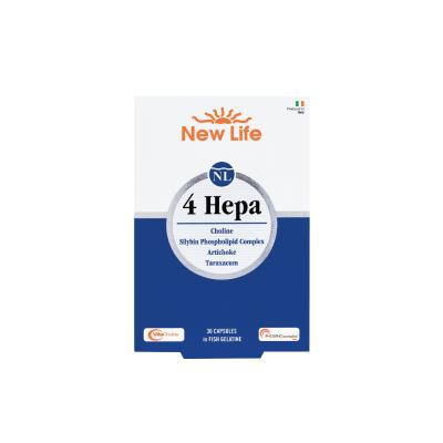 New Life 4 Hepa: Liver Support Supplement - Silibin Phospholipid Complex, Choline, Artichoke & Dandelion for Liver Health & Detox