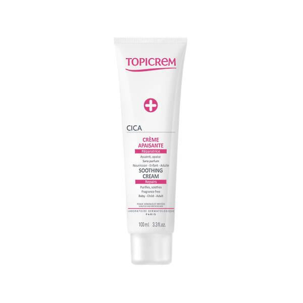 Topicrem Soothing Cream for Irritated Skin - Cica Soothing Formula, 3.38 fl oz