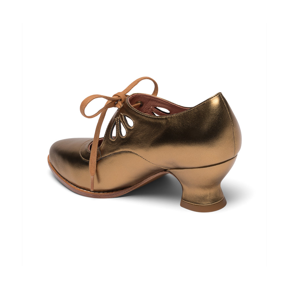 American Duchess Gibson Edwardian Leather Shoes (Antique Gold) — alternate view