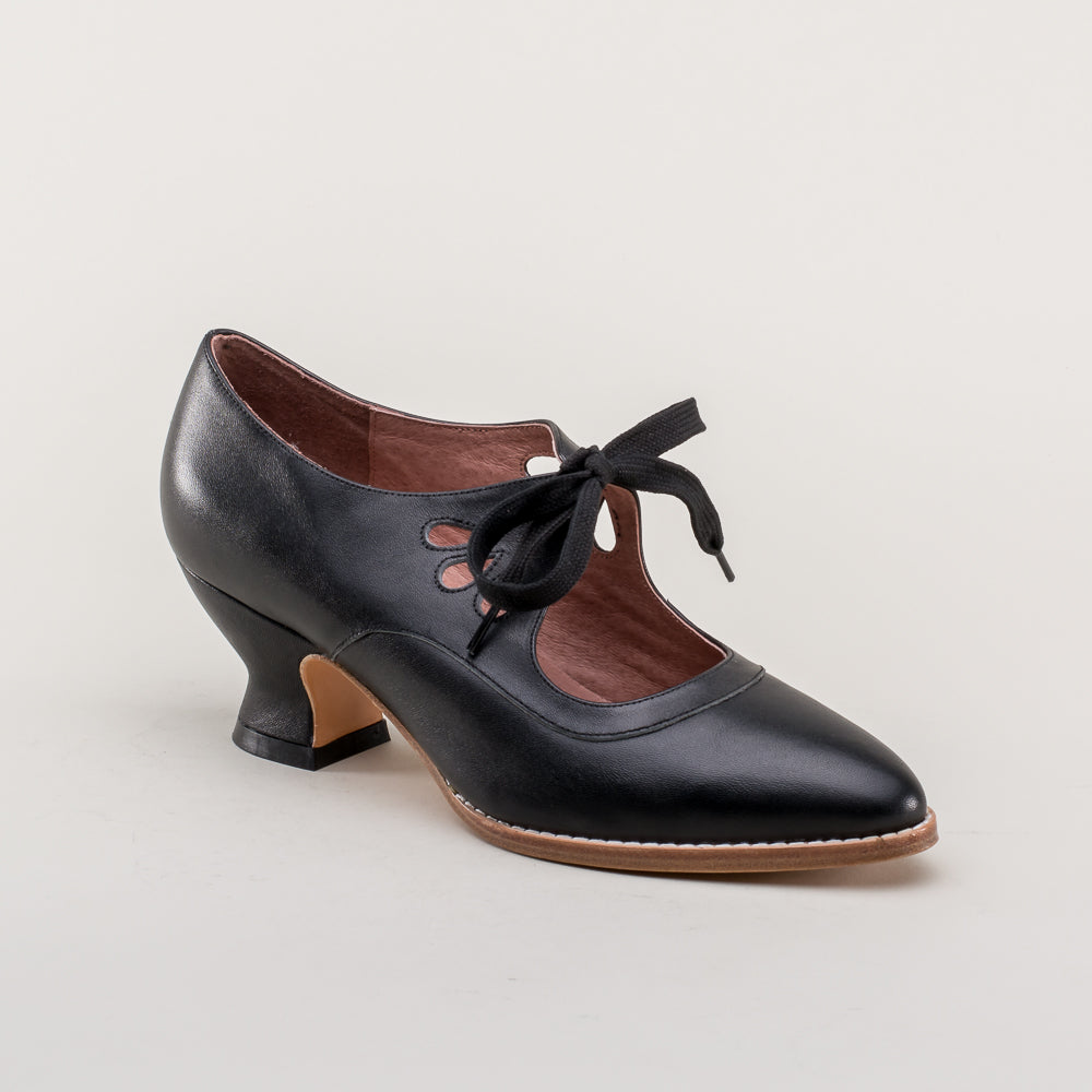 American Duchess Gibson Edwardian Leather Shoes (Black) — alternate view