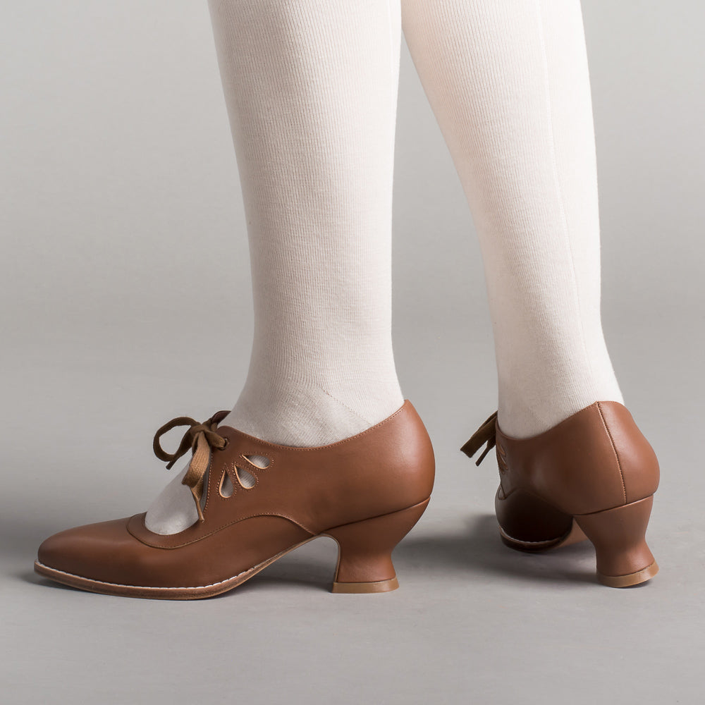 American Duchess Gibson Edwardian Leather Shoes (Tan) — lifestyle context