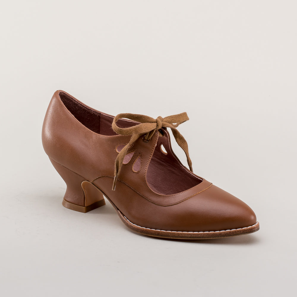 American Duchess Gibson Edwardian Leather Shoes (Tan) — alternate view