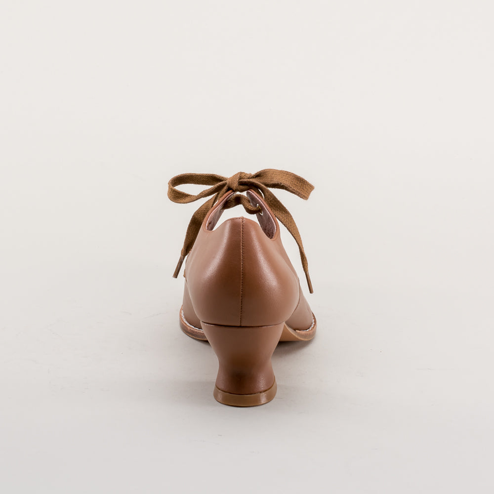 American Duchess Gibson Edwardian Leather Shoes (Tan) — color variant
