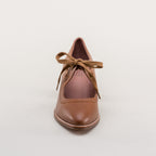 American Duchess Gibson Edwardian Leather Shoes (Tan) — detail and construction