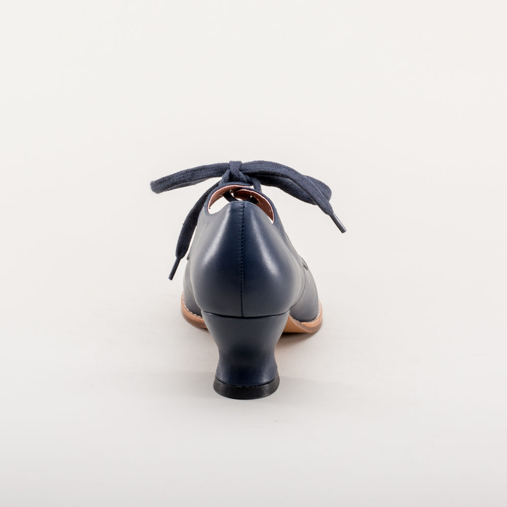 American Duchess Gibson Edwardian Leather Shoes (Navy) — color variant