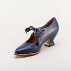 American Duchess Gibson Edwardian Leather Shoes (Navy) — main product shot