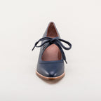 American Duchess Gibson Edwardian Leather Shoes (Navy) — detail and construction