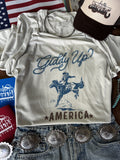 Wild Junkie Giddy Up America Graphic Tee — main product shot