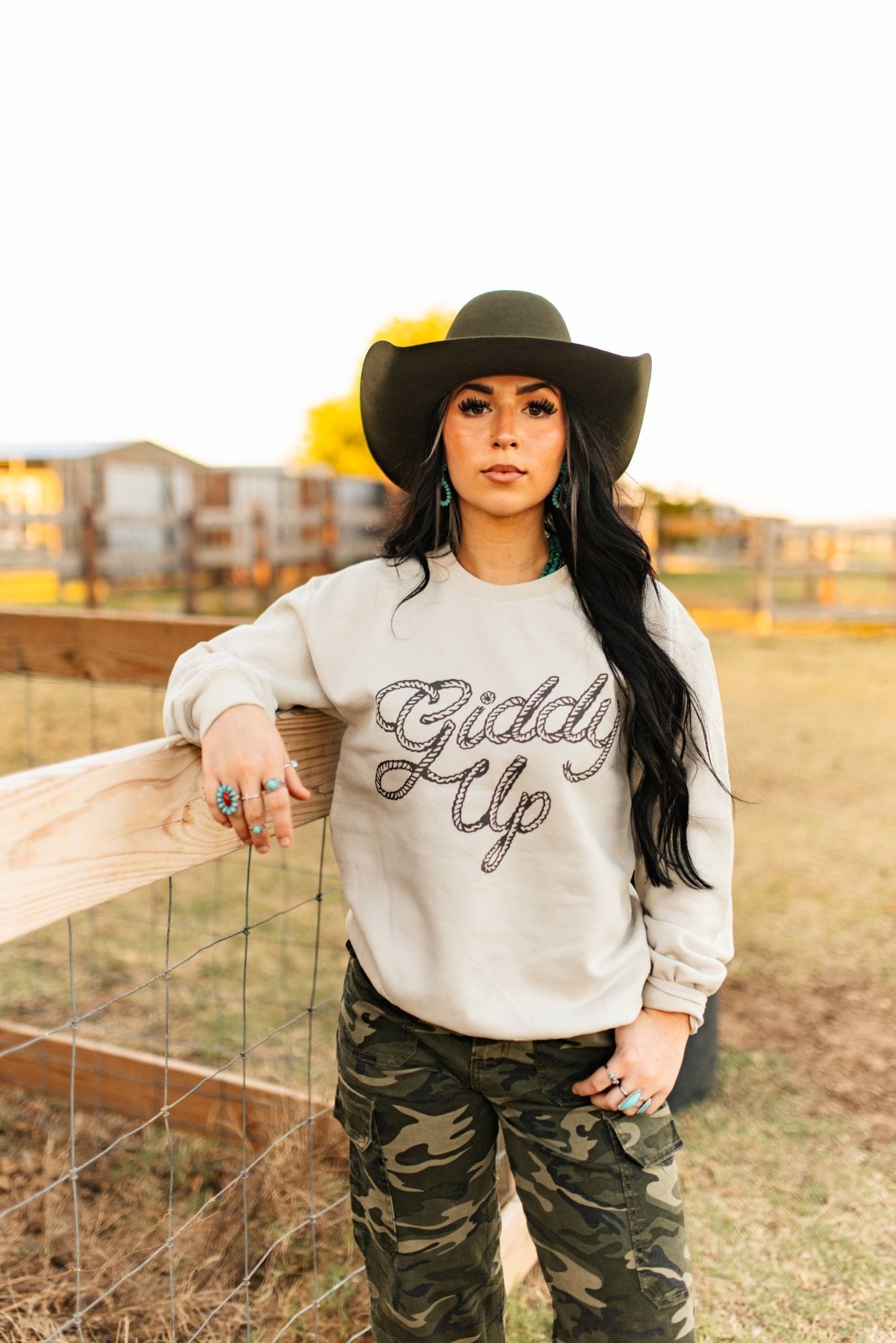 Wild Junkie Giddy Up Twisted Rope Graphic Sweatshirt — main product shot