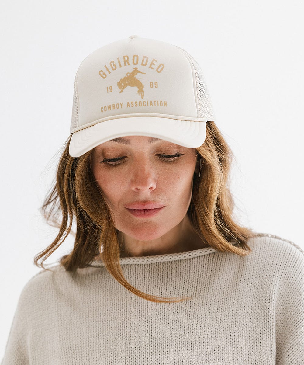 GIGI PIP Gigi Rodeo Trucker Hat — in-use photo