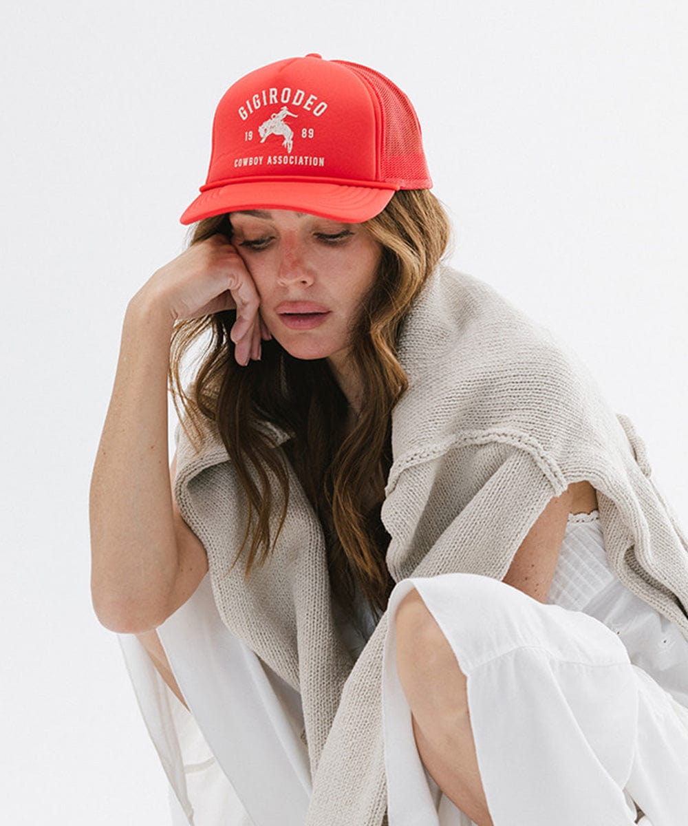 GIGI PIP Gigi Rodeo Trucker Hat — fabric or material detail