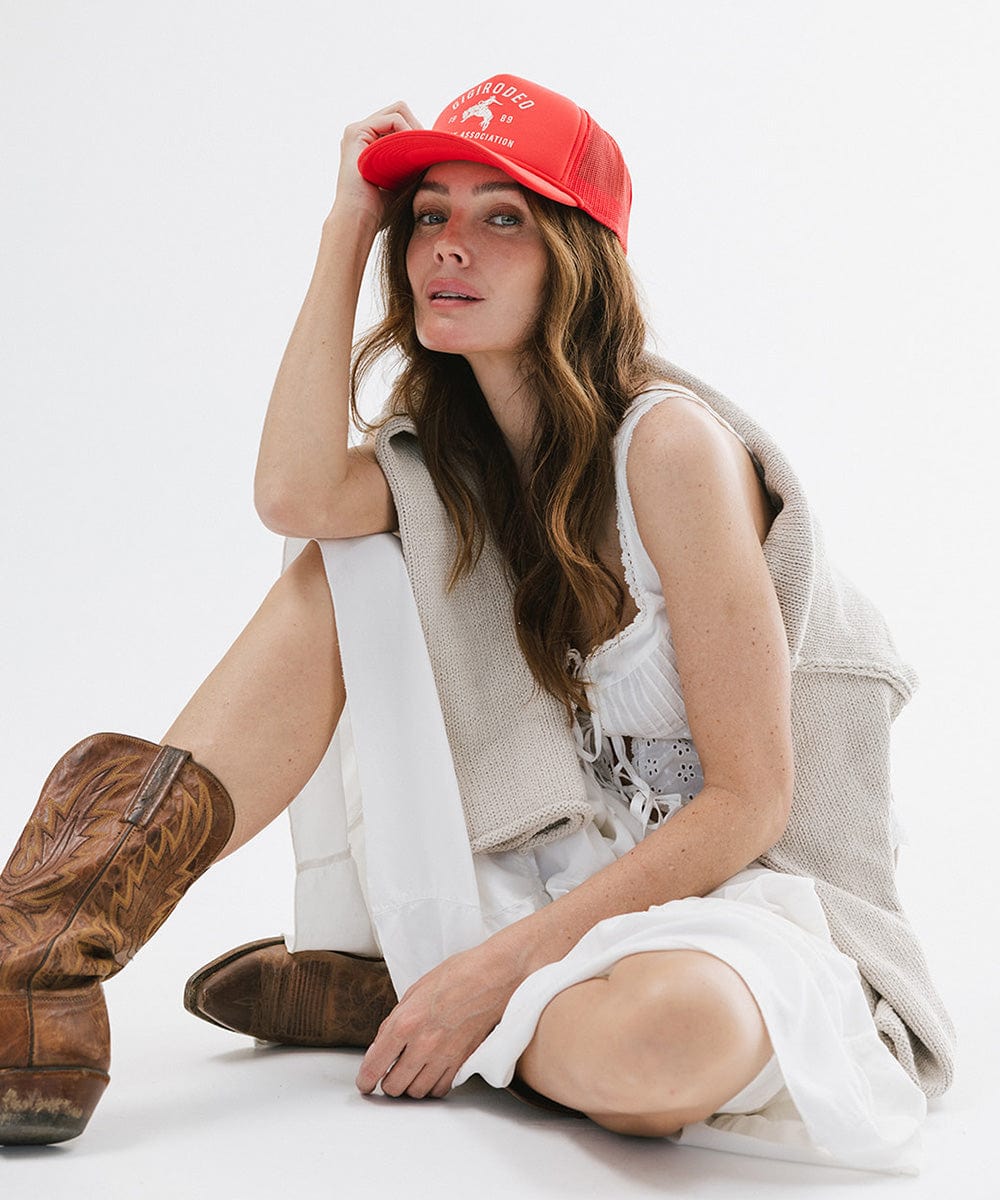 GIGI PIP Gigi Rodeo Trucker Hat — product on model