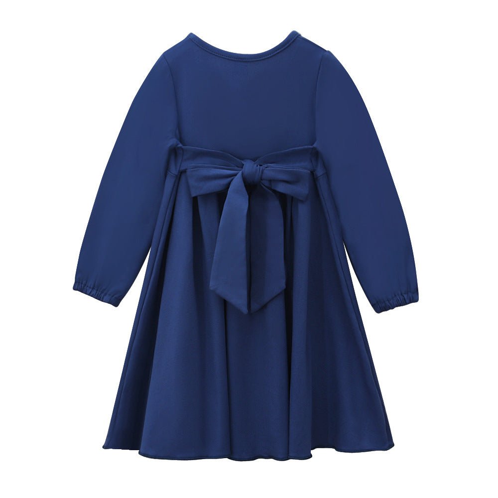Girls Navy Dress & Hijab Set(MKG024)