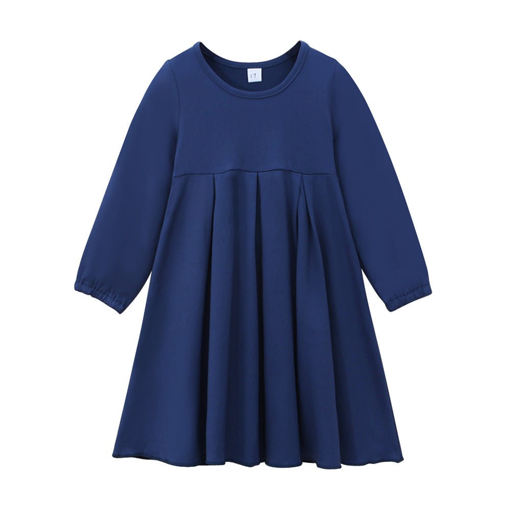Girls Navy Dress & Hijab Set(MKG024)