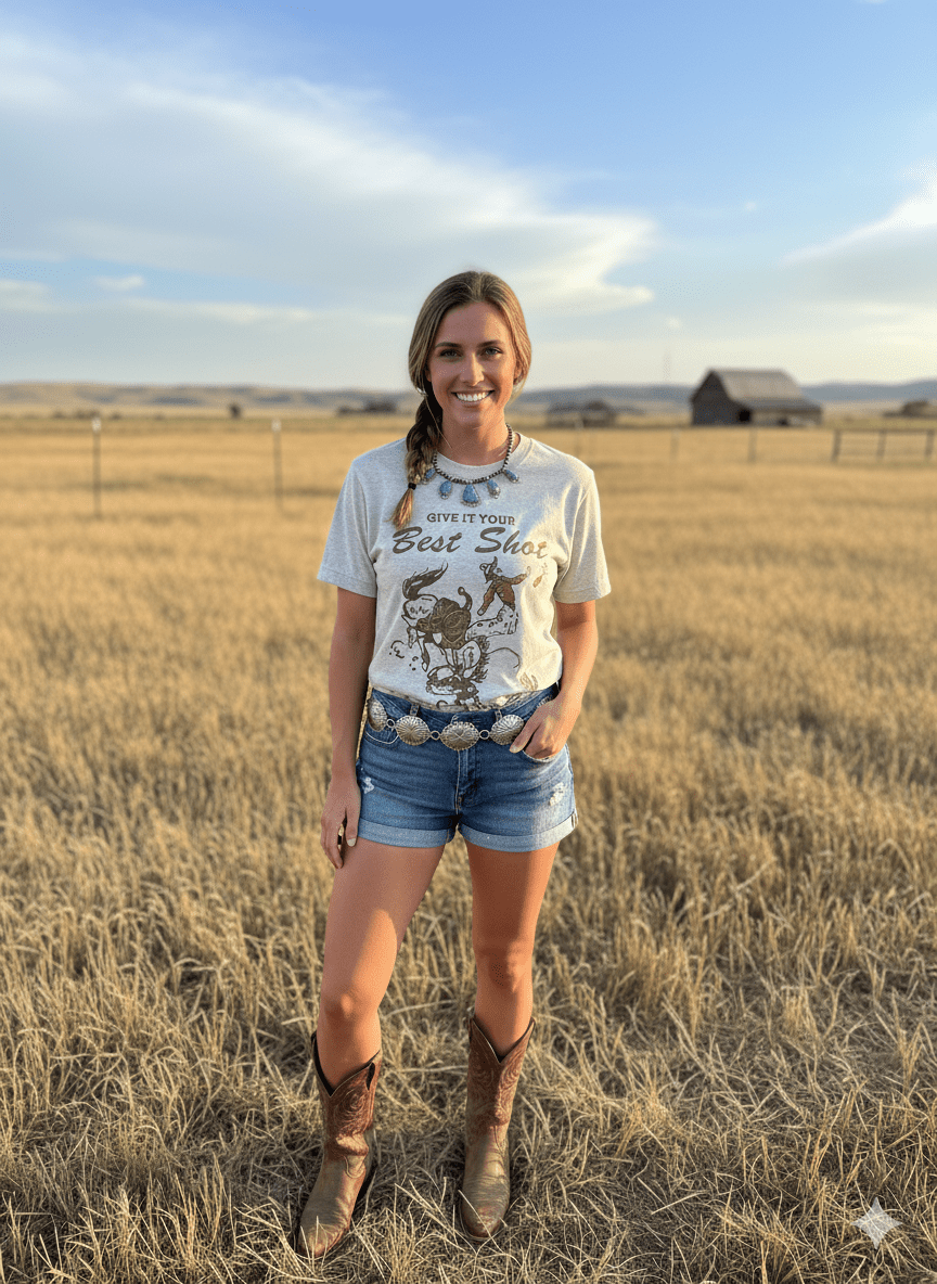 Wild Junkie Give It Your Best Shot Graphic Tee — construction detail